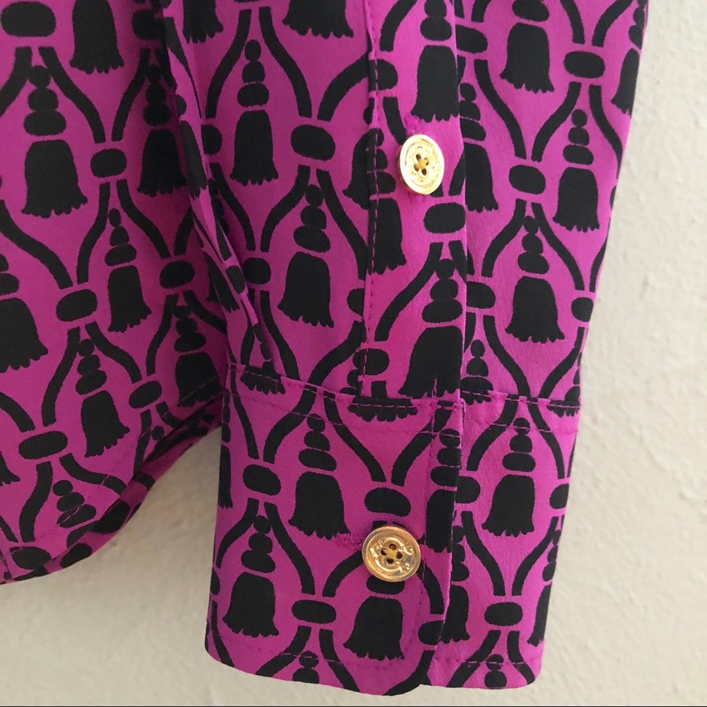 [C. Wonder] Purple Silk Button-Down Blouse